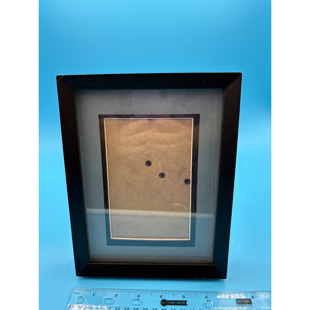 Blue 9x7 Picture Frame Double Mat Deep Tabletop Gallery Photo Display 1" Profile - Picture 3 of 6